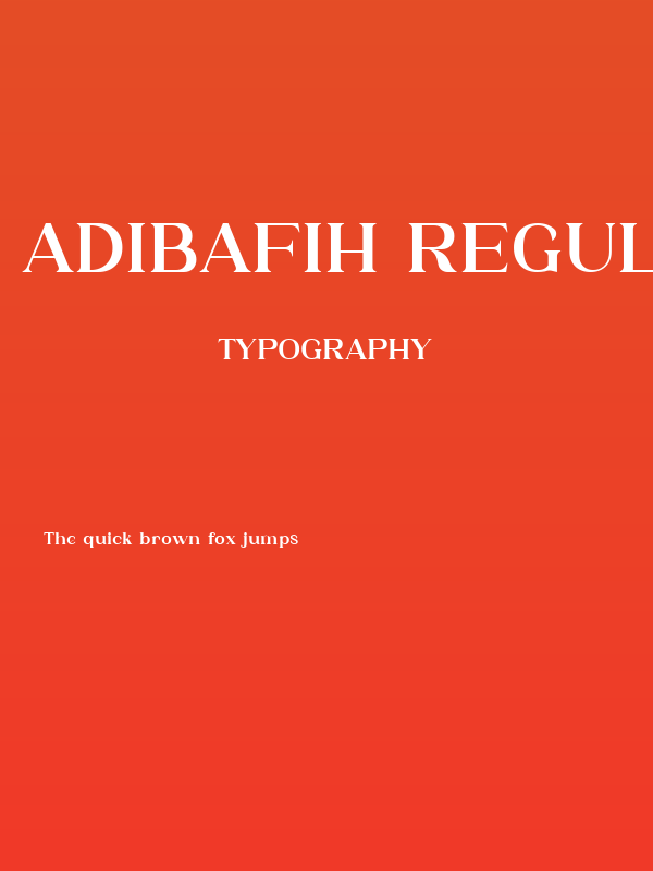 Adibafih Regular Poster