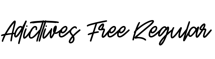 Adicttives Free Regular  font caratteri gratis