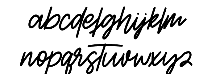 Adicttives Free Regular Font LOWERCASE