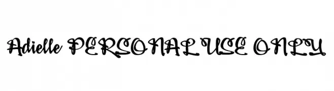 Adielle PERSONAL USE ONLY  Frei Schriftart Herunterladen