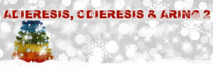 Adieresis, Odieresis & Aring 2 Font examples
