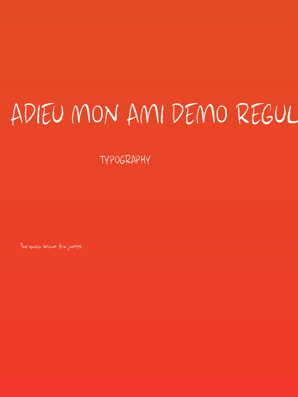 Adieu Mon Ami DEMO Regular Poster