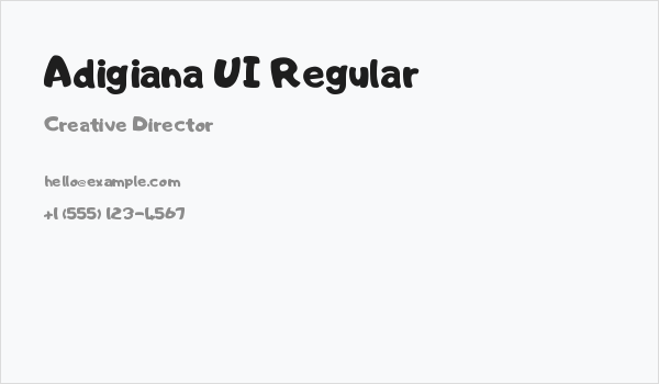 Adigiana UI Regular Business Card