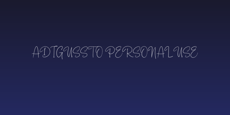 Adigussto Personal Use Social Header