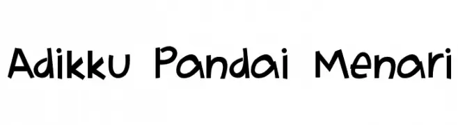 Adikku Pandai Menari  Free Fonts Download