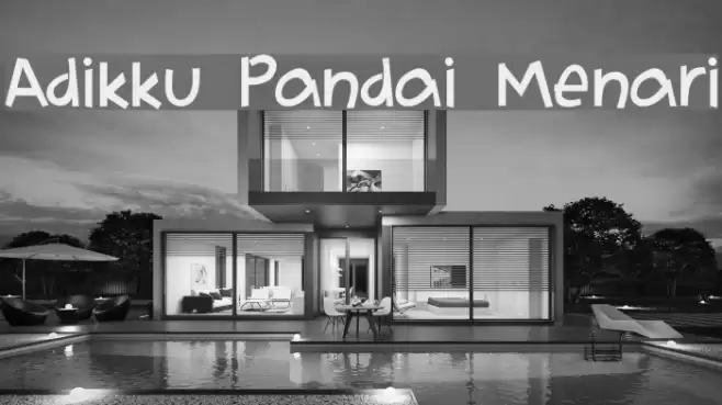 Adikku Pandai Menari Font examples