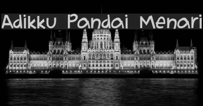 Adikku Pandai Menari Font examples