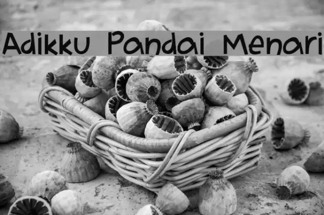 Adikku Pandai Menari Font examples