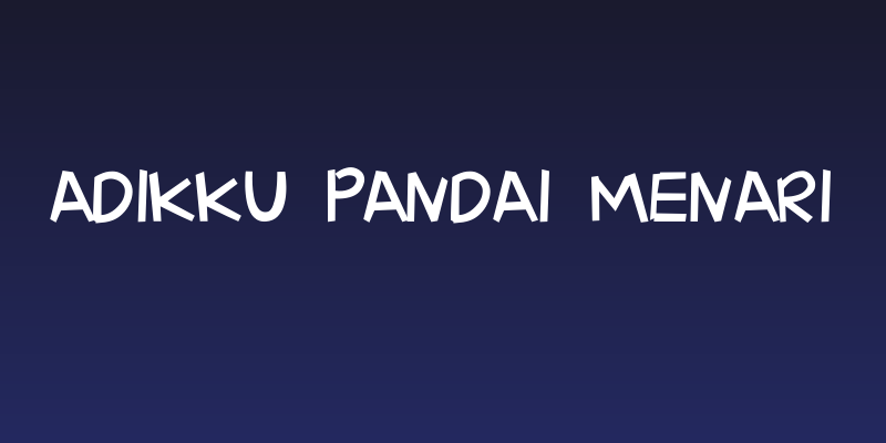 Adikku Pandai Menari Social Header