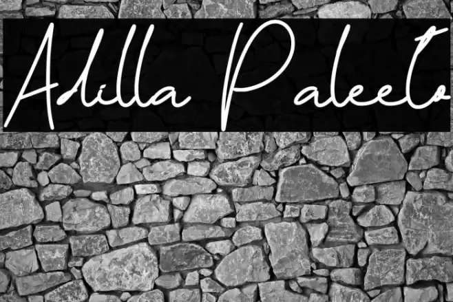 Adilla Paleeto Font examples