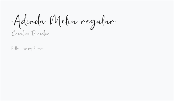 Adinda Melia regular Business Card