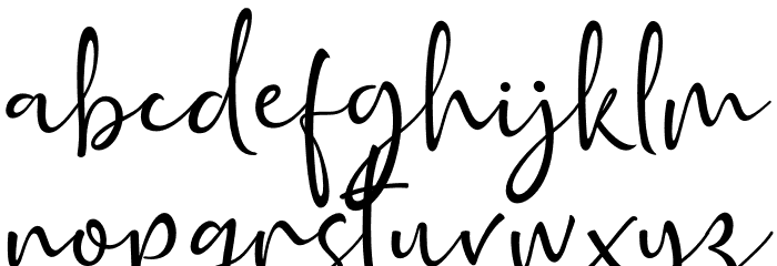 Adinda Melia regular Font LOWERCASE