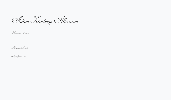 Adine Kirnberg Alternate Business Card