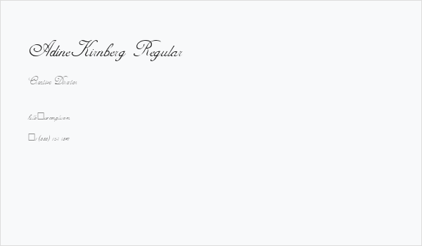 AdineKirnberg Regular Business Card