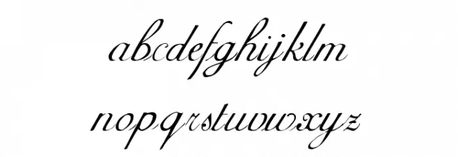 AdineKirnberg-Script Schriftart Kleinbuchstaben