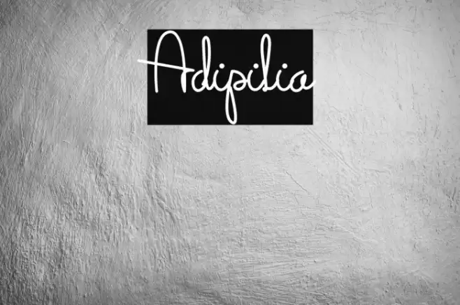 Adipilia Font examples