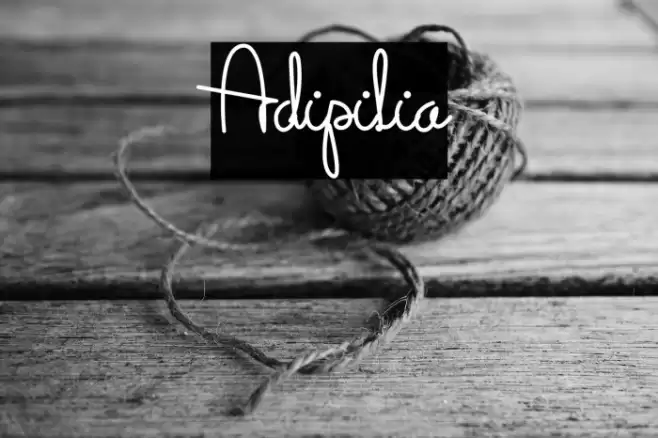 Adipilia Font examples