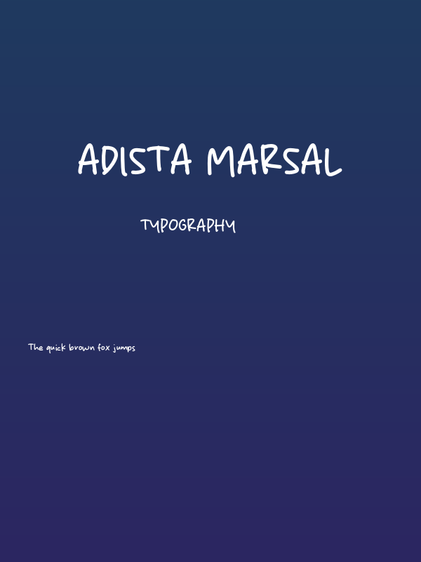 Adista Marsal Poster