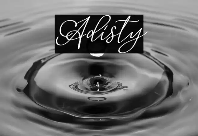 Adisty Font examples