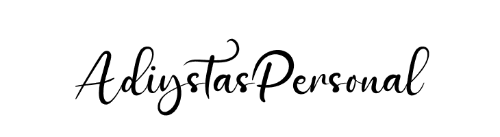 Adiystas Personal  नि: शुल्क फ़ॉन्ट्स डाउनलोड