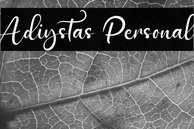 Adiystas Personal Font examples
