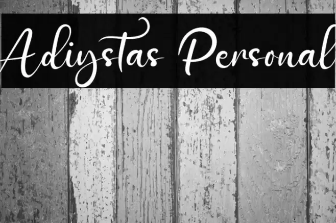 Adiystas Personal Font examples