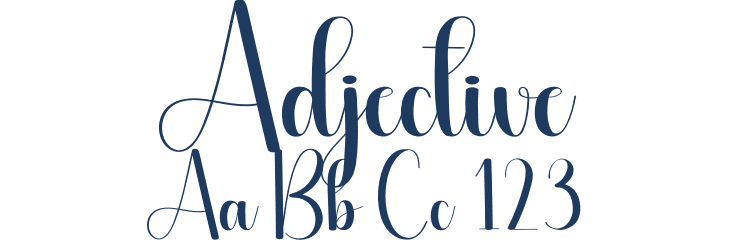 Adjective Font Preview