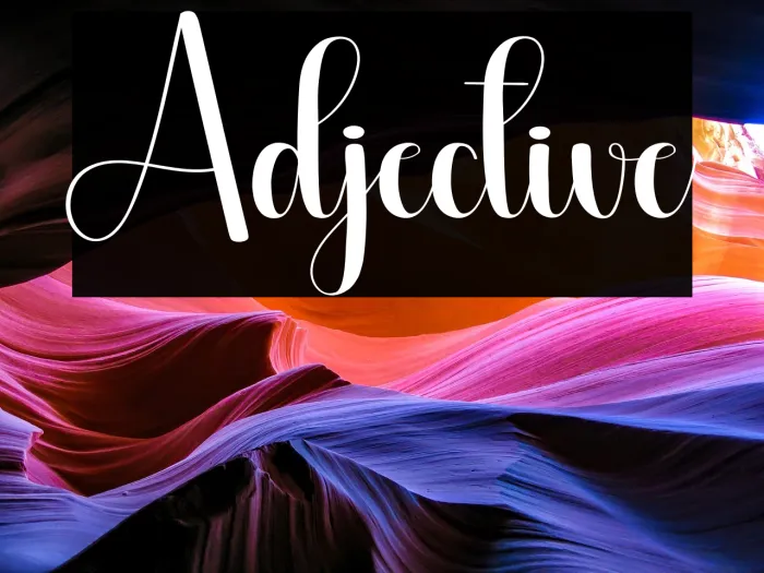Adjective Example 3