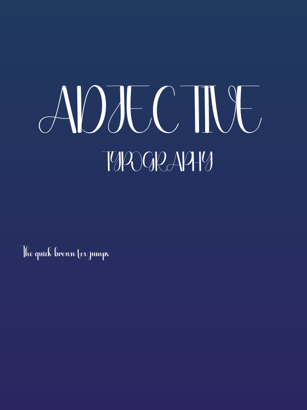 Adjective Poster