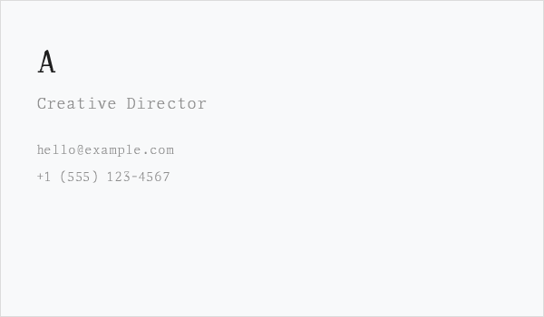 Adjutant-Normal Business Card