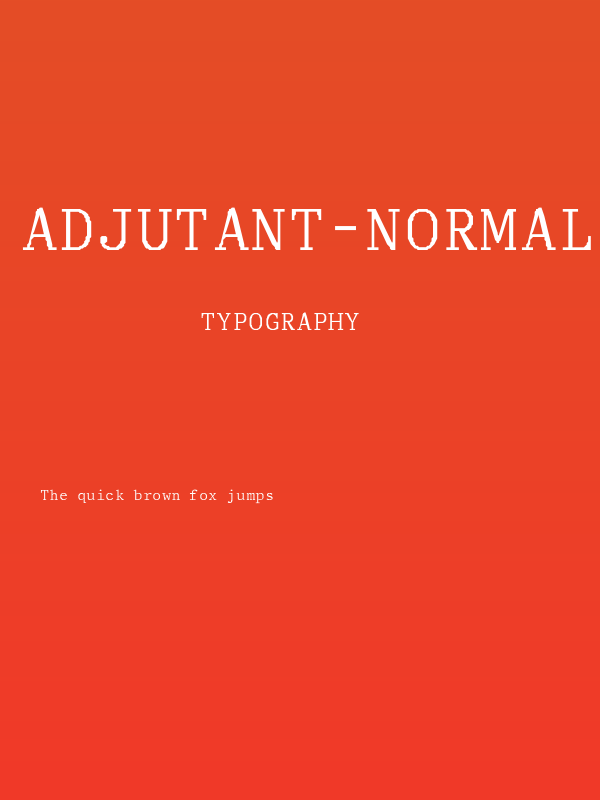 Adjutant-Normal Poster