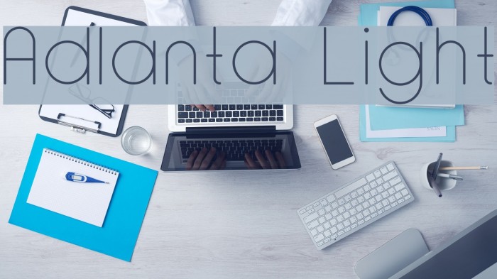 Adlanta Light Font examples
