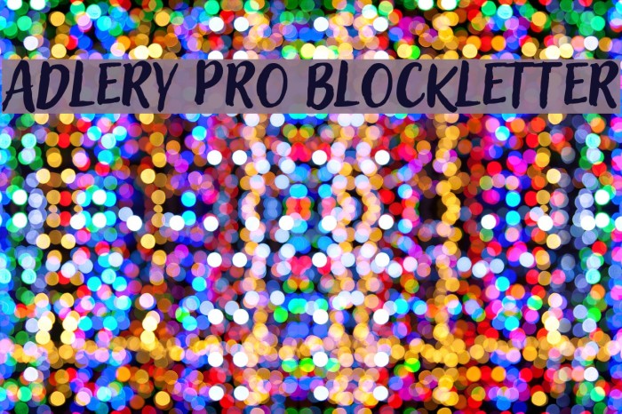 Adlery Pro Blockletter Font examples