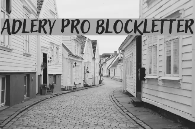 Adlery Pro Blockletter フォント examples