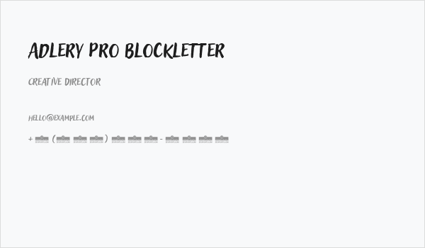 Adlery Pro Blockletter Business Card