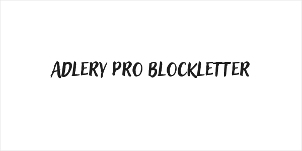Adlery Pro Blockletter Logo