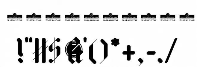 Adlibitum Bold フォント その他の文字