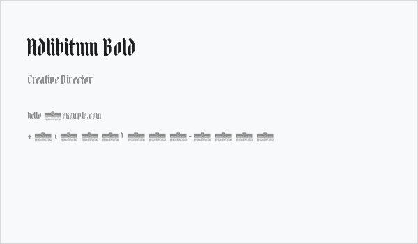 Adlibitum Bold Business Card