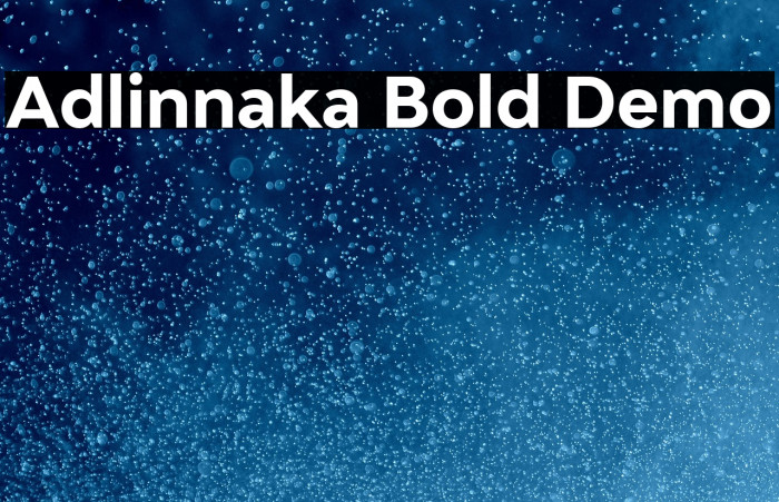 Adlinnaka Bold Demo Example 1