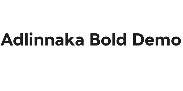 Adlinnaka Bold Demo Logo