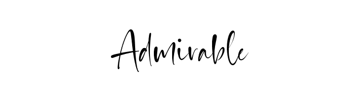Admirable  フリーフォントのダウンロード