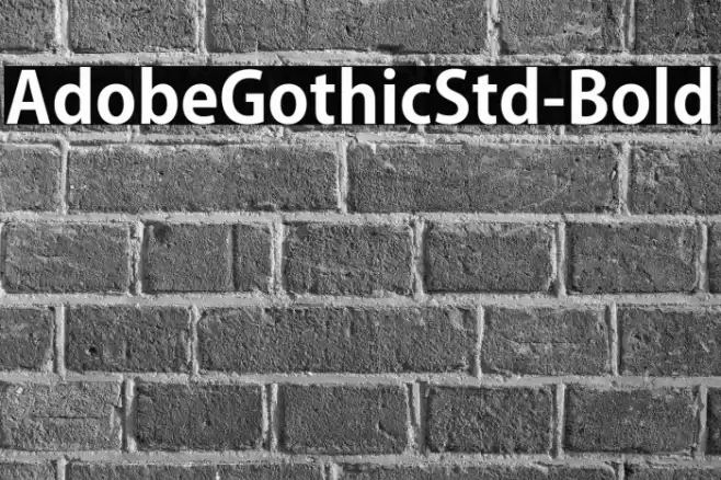 AdobeGothicStd-Bold フォント examples