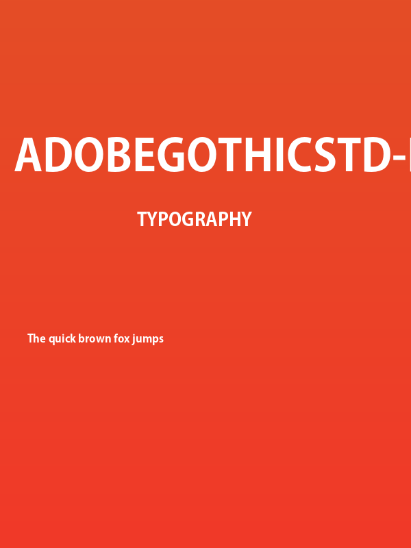 AdobeGothicStd-Bold Poster