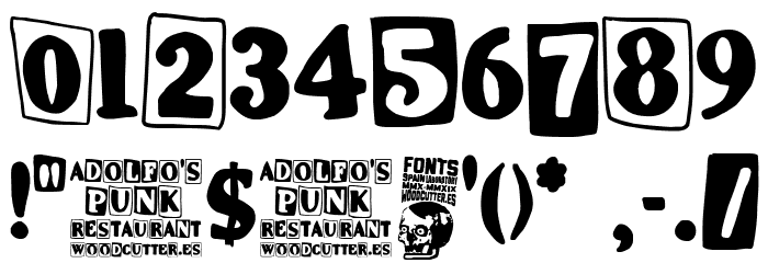 Adolfo's Punk Restuarant Font OTHER CHARS