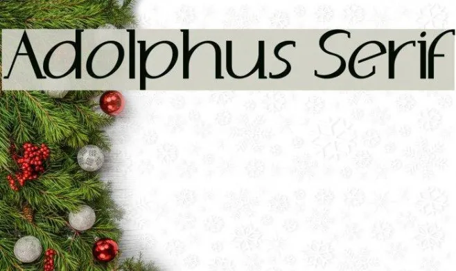 Adolphus Serif Example 2