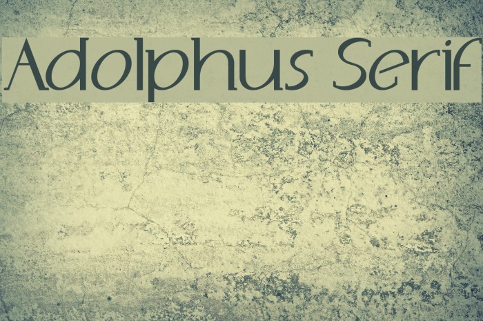 Adolphus Serif Font examples