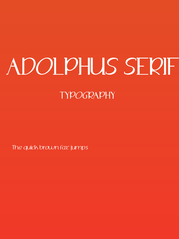 Adolphus Serif Poster