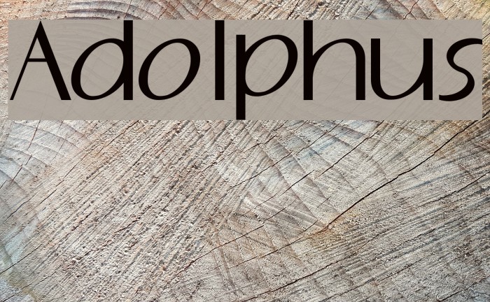 Adolphus Font examples