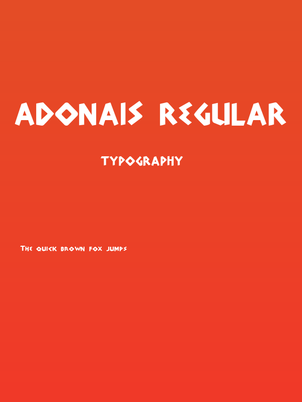 Adonais Regular Poster