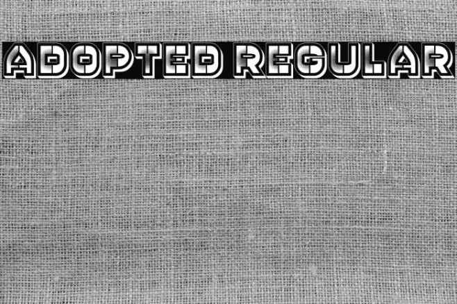 Adopted Regular Font examples